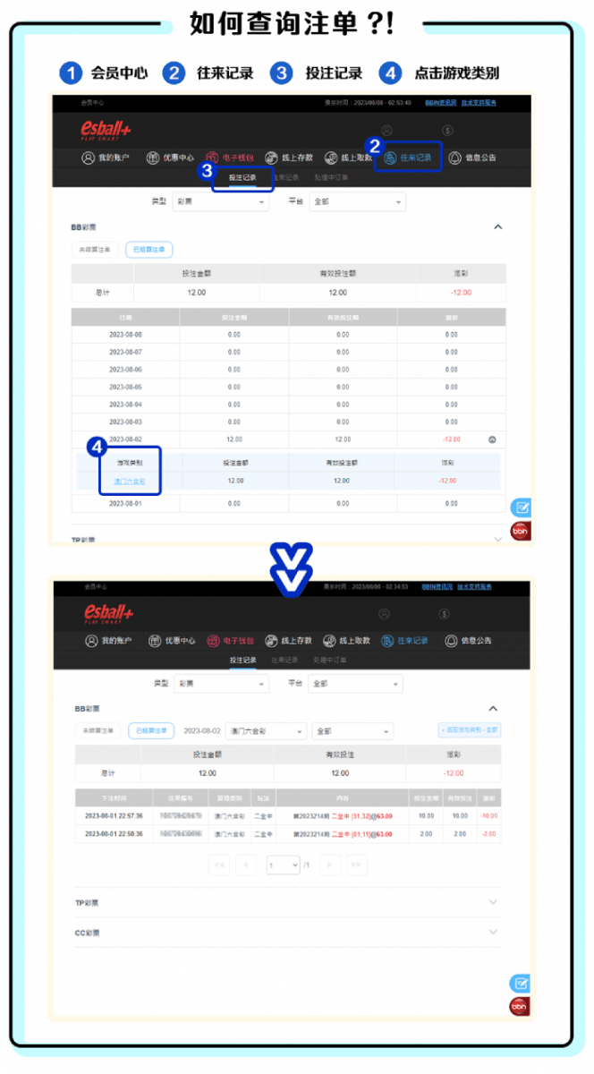 如何查询六合彩注单？